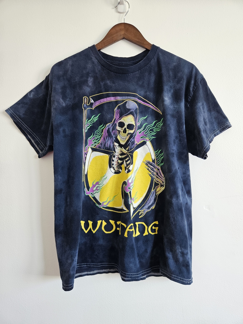 Wu-Tang Clan Graphic Tee - Navy Blue with Yellow Logo